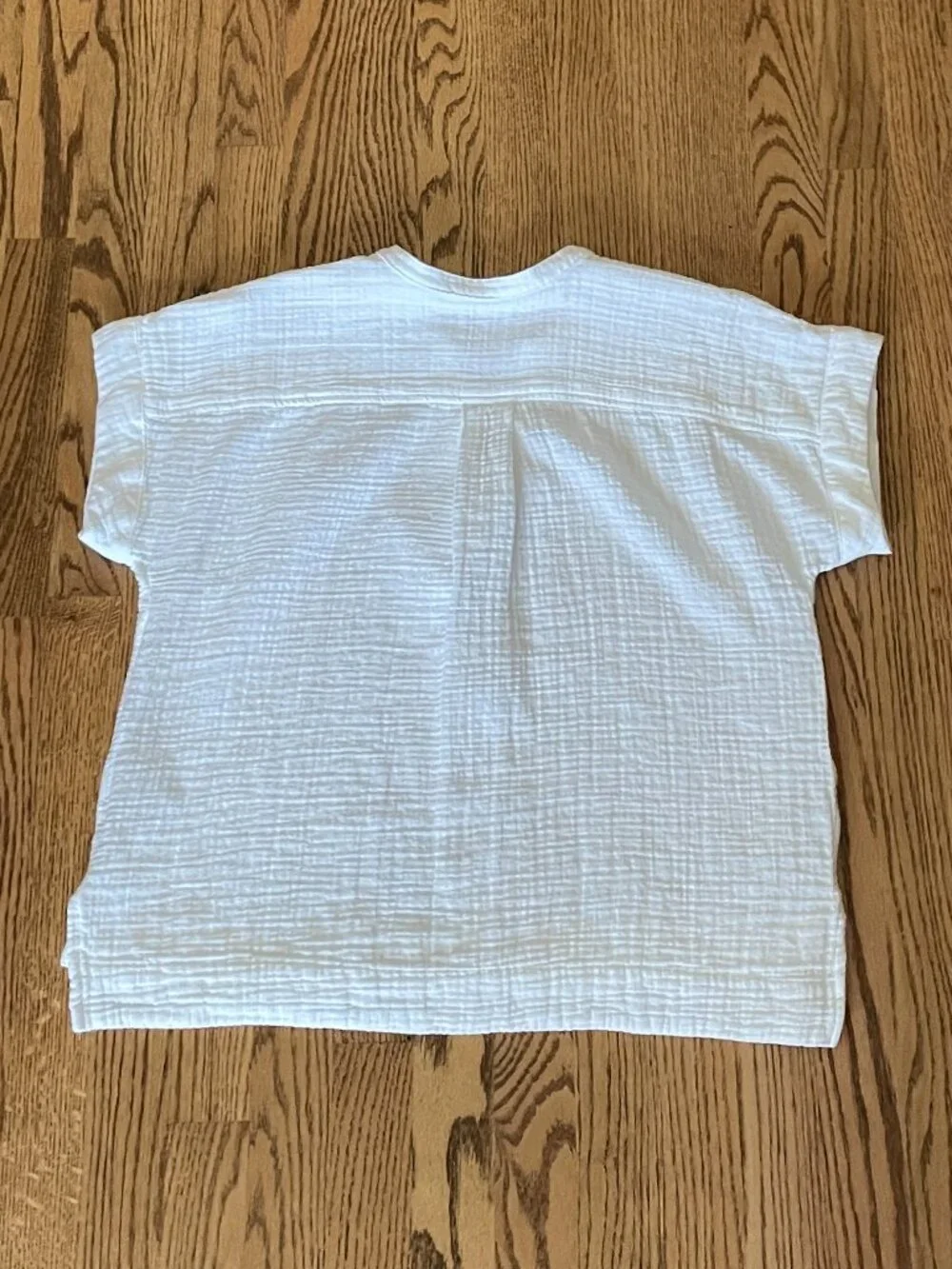 L.L. Bean Women's Cloud Gauze Shirt - White, Medium Petite